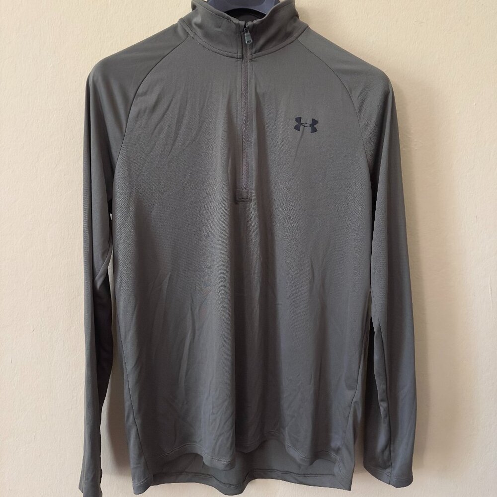 Marine Green Under Armour Tech Long Sleeve 1/2 Zip